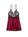 Victoria's Secret Red Leopard Satin Lace Slip Dress