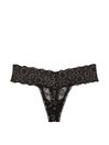Victoria's Secret Black Gold Double Side Lace Up Thong Knickers