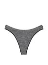 Victoria's Secret PINK Pure Black Marl Seamless Thong Knickers