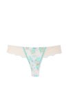 Victoria's Secret Lovers Bouquet White Thong Ribbon Lace Knickers