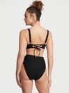 Victoria's Secret Black Fishnet Balcony Swim Bikini Top