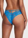 Victoria's Secret Shocking Blue Lace Cheeky Shine Strap Knickers