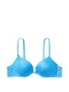 Victoria's Secret Capri Blue Add 2 Cups Push Up Eyelet Lace Bra