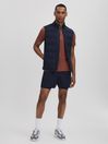 Reiss Midnight Navy Easton Castore Water Repellent Hybrid Quilted Gilet