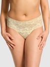 Victoria's Secret PINK Lime Cream Green Hipster Thong Butterfly Lace Knickers