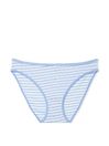 Victoria's Secret PINK Harbor Blue Stripe Pointelle Bikini Cotton Short Knickers