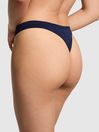 Victoria's Secret PINK Midnight Navy Blue Daisy Thong Knickers
