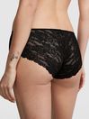 Victoria's Secret PINK Pure Black Hipster Lace Back Knickers