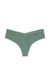 Victoria's Secret PINK Fresh Forest Green Rib Thong Knickers