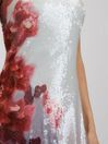 Halston Sequin Strapless Maxi Dress