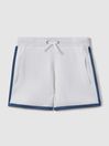 Reiss White Heddon Drawstring Shorts