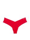 Victoria's Secret PINK Pin Up Red Thong No Show High Leg Knickers