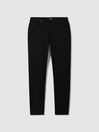 Reiss Black Rufus Tapered Slim Fit Jersey Jeans