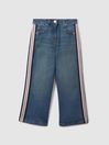 Reiss Blue Marie Junior Side Stripe Straight Leg Jeans