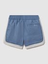 Reiss Sea Blue/Ecru Surf Contrast Drawstring Swim Shorts