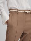 Reiss Mink Neutral Wren Petite Slim Fit Suit Trousers