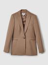 Reiss Mink Neutral Wren Single Breasted Suit Blazer