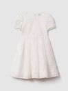 Reiss Ivory Emelie Junior Lace Puff Sleeve Dress