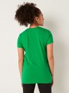 Victoria's Secret PINK Happy Camper Green Logo Short Sleeve T-Shirt