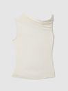 Reiss Ivory Dylan Ruched Off-The-Shoulder Top