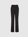 Reiss Black Hayes Wide Leg Tailored Trousers