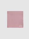 Reiss Soft Pink Moon Silk Pocket Square