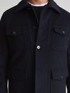 Reiss Navy Blue Run Detachable Lining Jacket