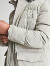 Reiss Stone Skye Longline Hooded Puffer Jacket