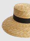 Reiss Natural Acacia Straw Hat
