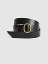 Reiss Black Odeon Leather Belt