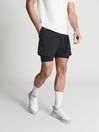 Reiss Black Wills Castore Two In One Performance Shorts