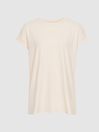 Reiss Pink Tereza Cotton Jersey T-Shirt