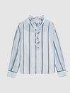 Reiss Riya Junior Stripe Silk Blend Blouse