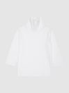 Reiss Ivory Carey Jr Roll Neck Top