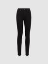 Reiss Black Margot Paige High Rise Stretch Skinny Jeans
