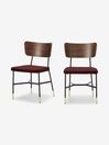 .COM Set of 2 Raspberry Pink Amalyn Dining Chairs