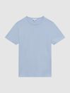 Reiss Soft Blue Melrose Garment Dye Crew Neck T-Shirt