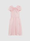 Reiss Pink Maria Junior Knot Detail Dress