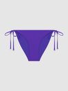 Reiss Purple Ripley Side Tie Bikini Bottoms