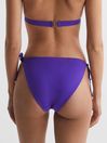 Reiss Purple Ripley Side Tie Bikini Bottoms