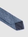 Reiss Airforce Blue Levanzo Silk Textured Polka Dot Tie
