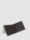 Reiss Chocolate Cabot Leather Wallet