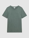Reiss Thyme Melange Bless Cotton Crew Neck T-Shirt