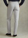 Reiss Soft Blue/White Barr Cotton Seersucker Adjuster Trousers