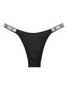 Black Smooth Monogram Brazilian Shine Strap Knickers