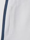 Reiss White Heddon Knitted Drawstring Shorts