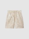 Les Deux Ramie-Cotton Drawstring Shorts