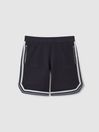 Reiss Navy Multi Jack Knitted Elasticated Waist Shorts