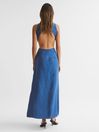 Reiss Sapphire Blue Miramar Bondi Born Linen Maxi Dress