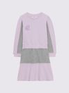 Reiss Lilac Daley Senior Colourblock Motif Jersey Dress